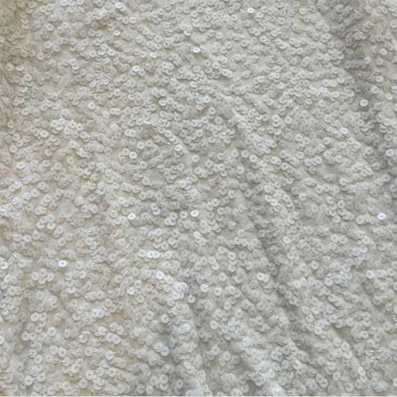 NWOT LOFT Cream Sequined Tank Size S - Picture 9 of 9